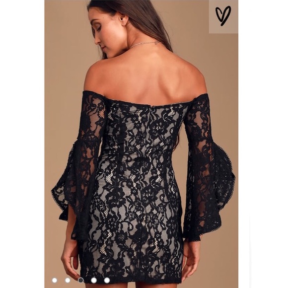 Lulus Lace Off-the-Shoulder Bodycon Dress - Picture 4 of 7